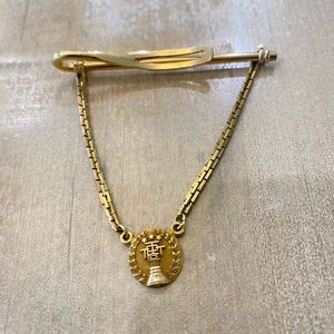 Pacific Bell Telephone Co 10k Gold Stamp  tie clip vintage collectible